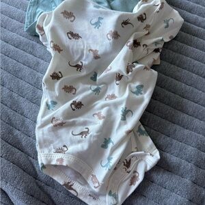 Dinosaur Print Baby Onesie Set